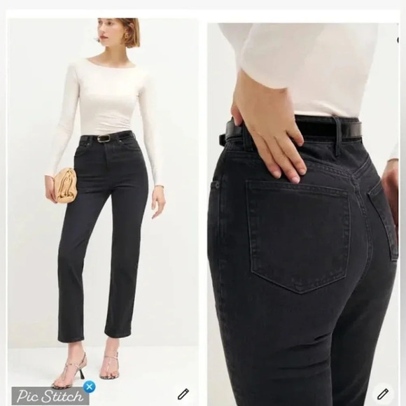 Reformation Cynthia High Rise Straight Jeans - Picture 1 of 5